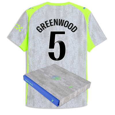 Camiseta auténtica tercera del Manchester City 2025/26 con GREENWOOD 5 impresión en caja de regalo