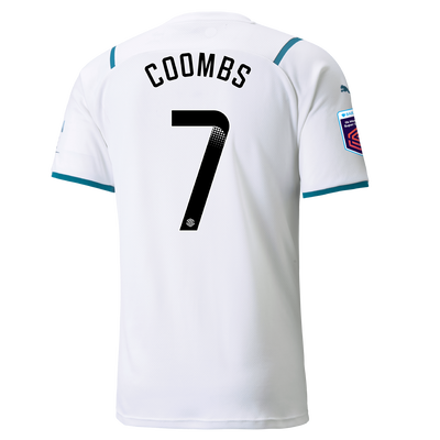 Manchester City Away Shirt 21/22 with Laura Coombs printing