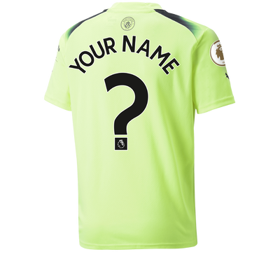 Kids' Manchester City Third Jersey 2022/23 with custom printing