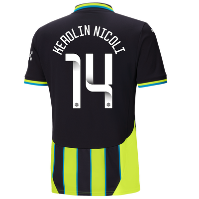 Manchester City Away Jersey 2024/25 With KEROLIN NICOLI 14 printing