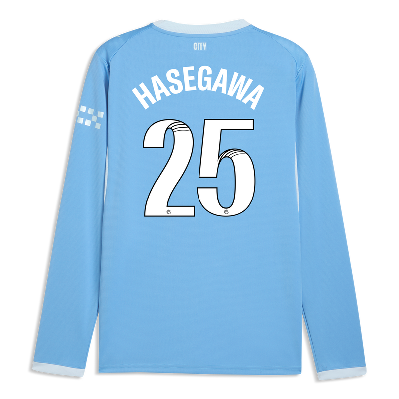 Manchester City Home Jersey 2026/27 Long Sleeve With HASEGAWA 25