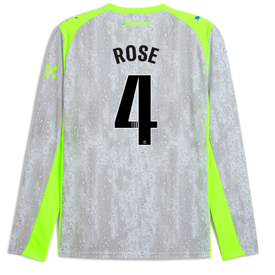 Manchester City Third Jersey 2025/26 Long Sleeve With ROSE 4 Printing