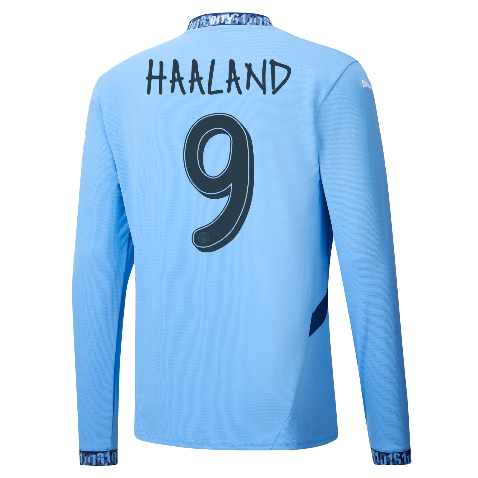 Manchester City Home Jersey 2024/25 Long Sleeve With HAALAND 9 Printing |  Official Man City Store