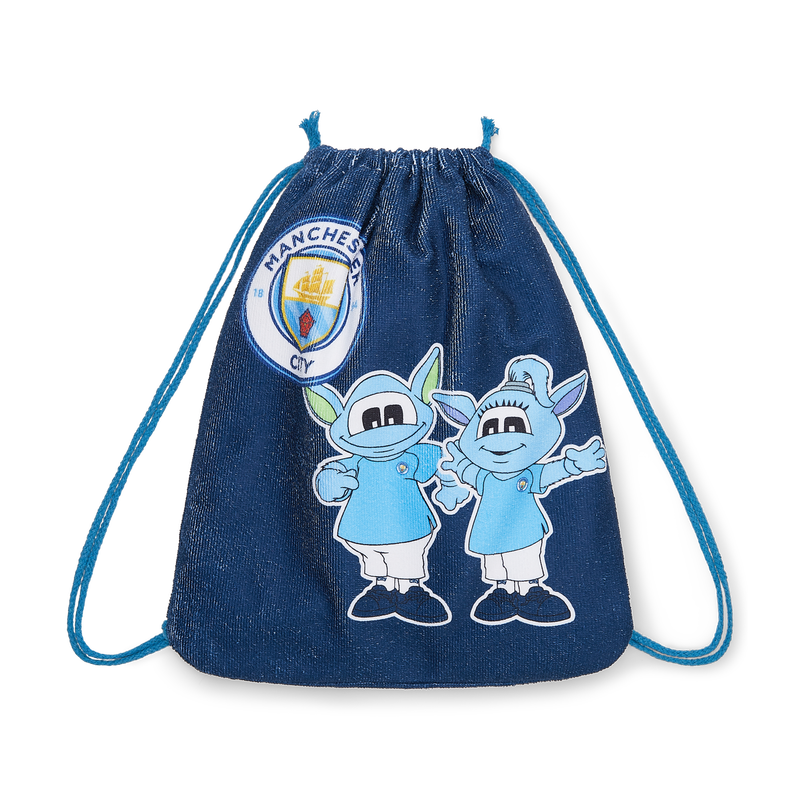 MCFC FW MASCOT BEACH TOWEL AND BAG - navy