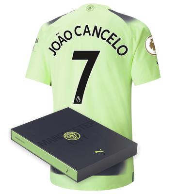 Manchester City Authentic Third Jersey 2022/23 with JOÃO CANCELO 7 printing in Gift Box