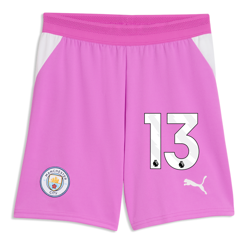 Man City Goalkeeper Shorts 2026/27 With #13 electric orchid-puma white - Size M from polyester for males  - Official Manchester City FC store