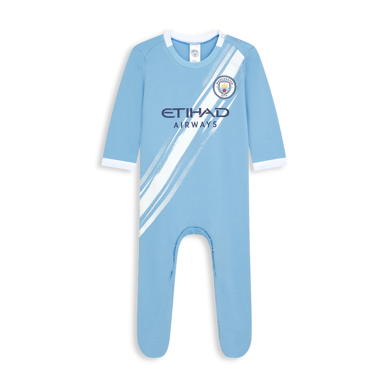 MCFC 25/26 HOME BABY SLEEPSUIT - blue