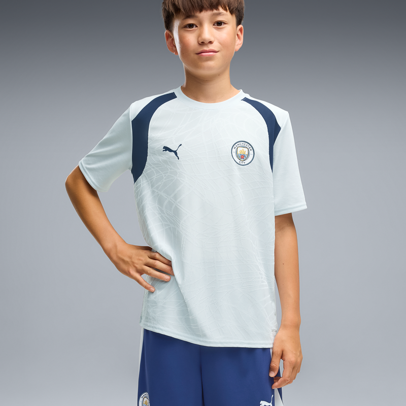 MCFC TR KIDS TRAINING JERSEY - Dewdrop-Blue Jewel