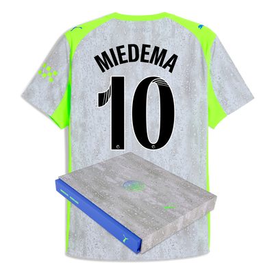 Manchester City Third Authentic Jersey 2025/26 With MIEDEMA 10  Printing in Gift Box