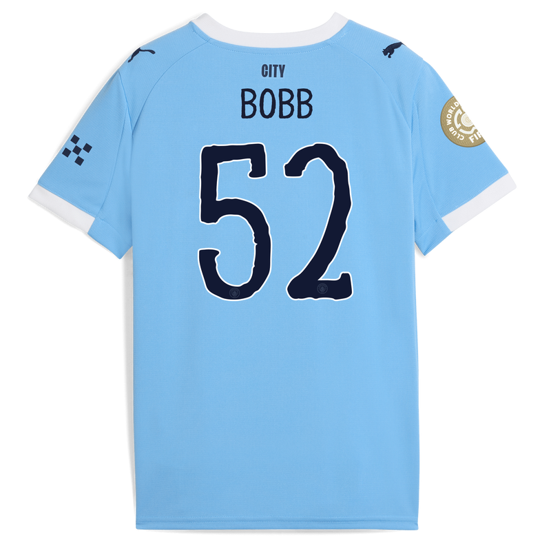 Kids' Man City Home Jersey 2025/26 With BOBB 52 Printing  blue - Check out all Manchester City t-shirts online - Official Manchester City FC store
