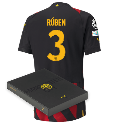 Manchester City Authentic Away Jersey 2022/23 with RÚBEN 3 printing in Gift Box
