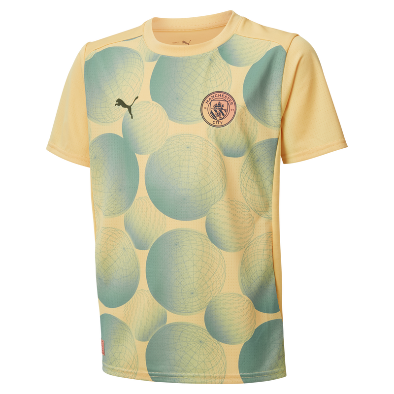 Kids' Man City Pre-Match Jersey orange unisex - Size 11/12 from polyester  - Official Manchester City FC store