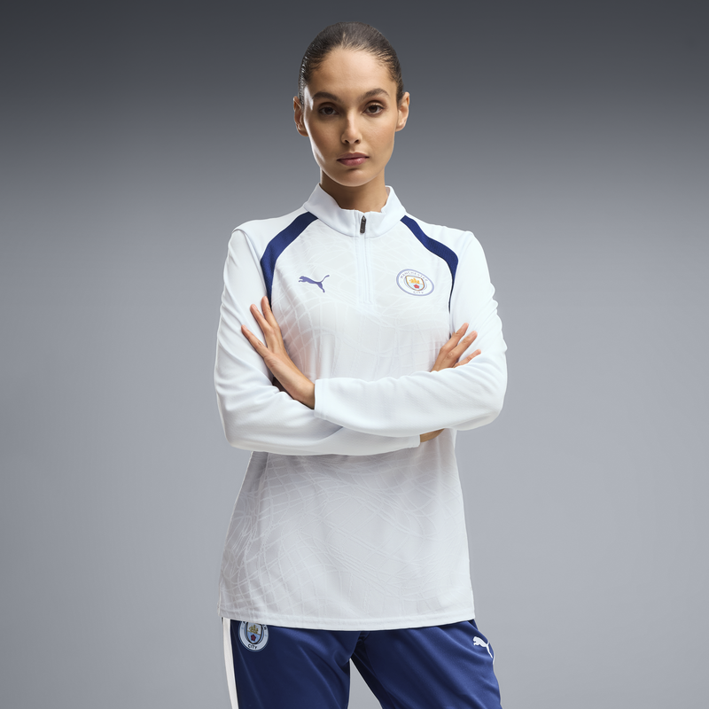 MCFC TR WMNS TRAINING 1/4 ZIP TOP - Dewdrop-Blue Jewel