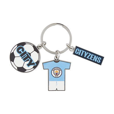 Manchester City 3 Charm Keyring
