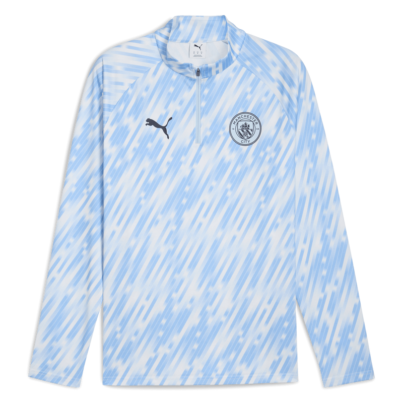 MCFC MW MENS PREMATCH 1/4 ZIP TOP - blue
