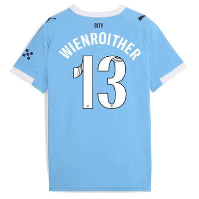 Maillot domicile enfant Manchester City 2025/26 avec impression WIENROITHER 13