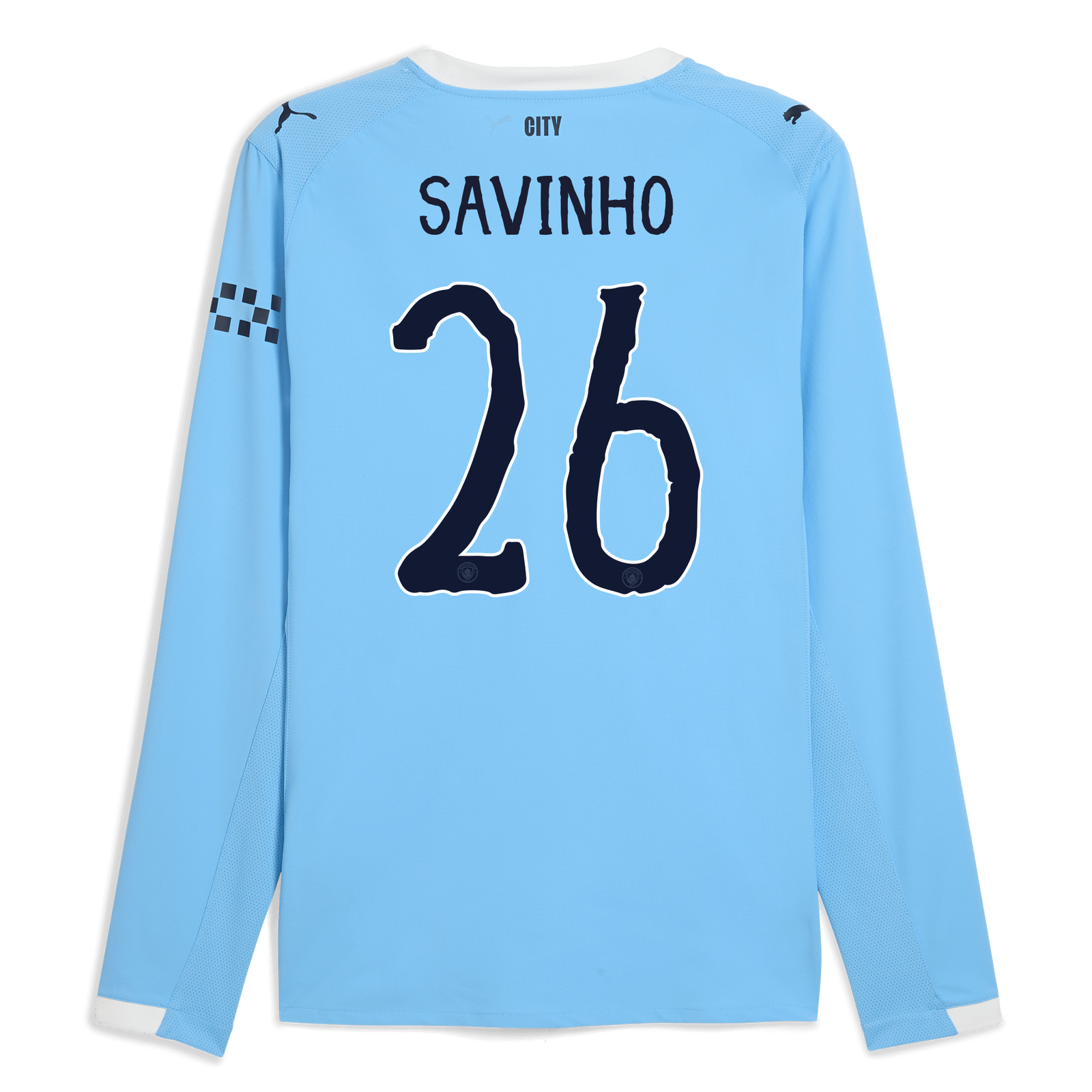 正規品　マンチェスター・シティ SAVINHO 26番 ジャージ マンチェスター・シティ 2025/26 サード 長袖ユニフォーム