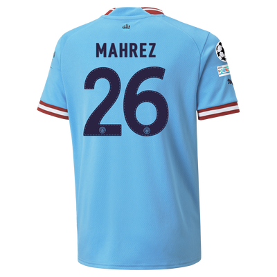 Kids' Manchester City Home Jersey 22/23 with MAHREZ 26 printing
