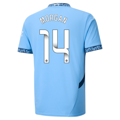Manchester City Home Jersey 2024/25 With MORGAN 14 Printing