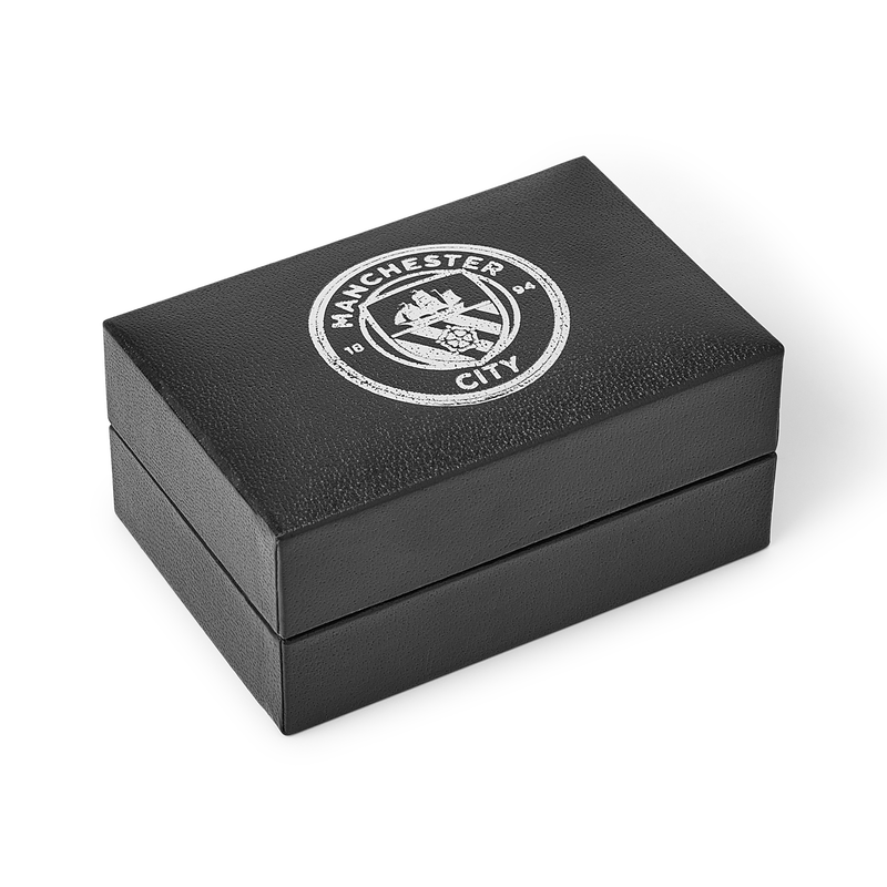 MCFC OBLONG CREST CUFFLINKS - silver