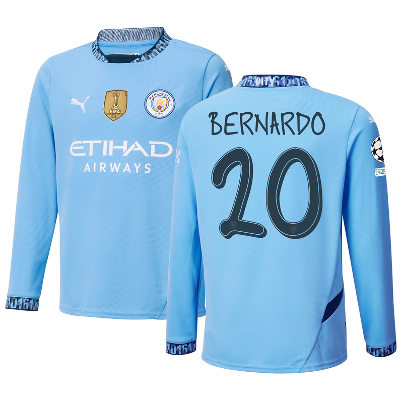 2024春の新作 City Manchester Kids' Home With Sleeve Long 2024/25 Jersey ウェア