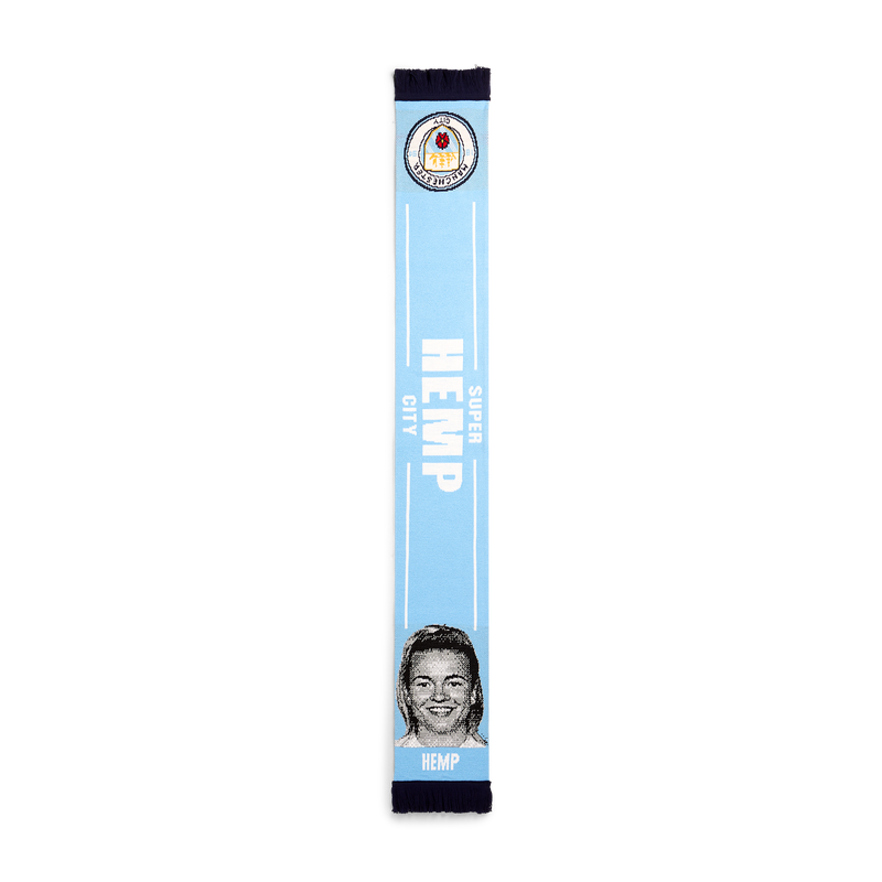 MCFC FW HEMP FACE SCARF - BLUE