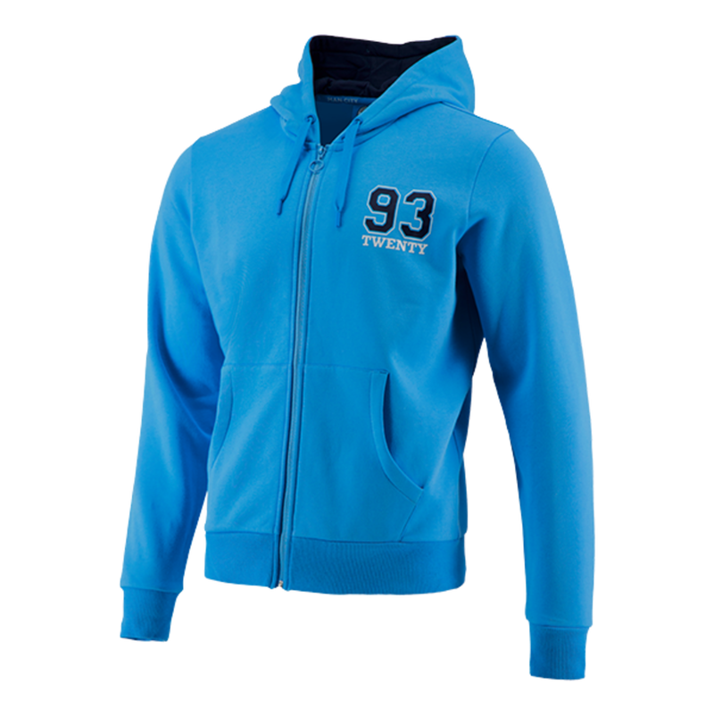 MCFC FW MENS 9320 VARSITY FZ HOODY - light blue