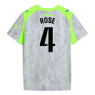 Kinder Manchester City 2025/26 Derde Shirt met bedrukking van ROSE 4 Printing