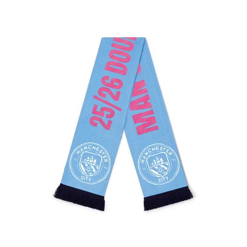 Man City Women Double Winners Scarf 2025/26 blue - Check out all Manchester City scarfs online - Official Manchester City FC store