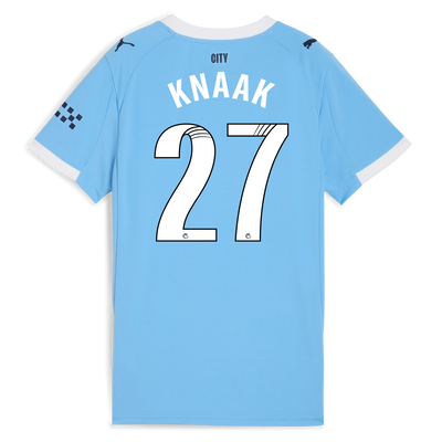 Women's Manchester City Home Jersey 2025/26 With KNAAK 27 Printing