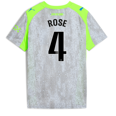 Kids' Manchester City Third Jersey 2025/26 With ROSE 4 Printing
