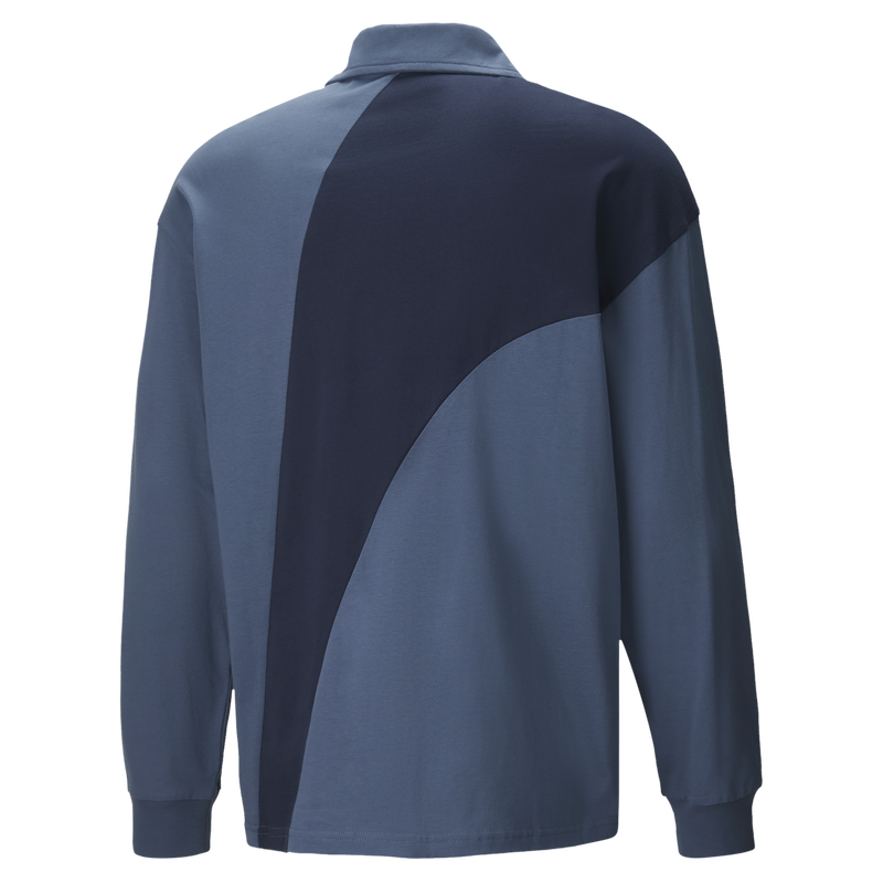 MCFC LW MENS FTBLCULTURE+ LS POLO - navy