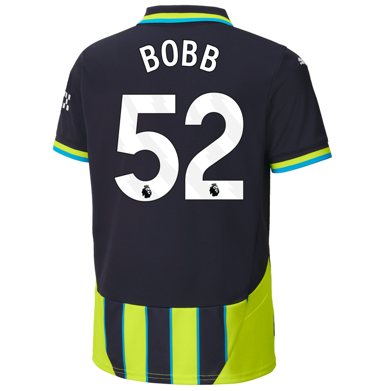 Kids' Man City Away Jersey 24/25 With BOBB 52 Printing new navy unisex - Size 5/6 from polyester  - Official Manchester City FC store