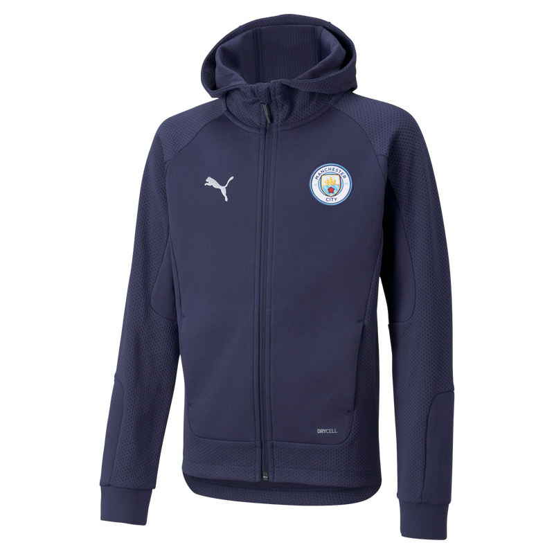MCFC LW KIDS CASUALS HOODED JACKET - navy