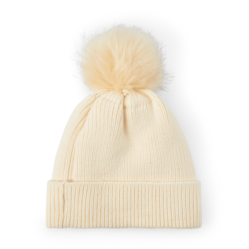 MCFC WMNS CABLE KNIT BOBBLE - cloud cream