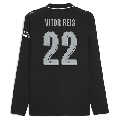 Manchester City Auswärts Authentisches Trikot 2025/26 Langarm Mit VITOR REIS 22 Druck