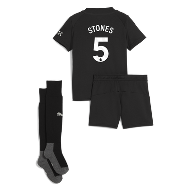 Manchester City Away Mini Kit 2025/26 With STONES 5 Printing