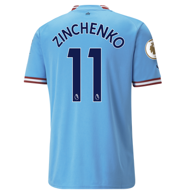 Manchester City Home Jersey 22/23 with ZINCHENKO 11 printing