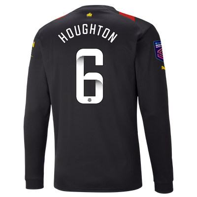 Manchester City Away Jersey 2022/23 long sleeve with HOUGHTON 6 printing