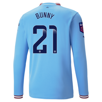 Manchester City Home Jersey 2022/23 long sleeve with BUNNY 21 printing