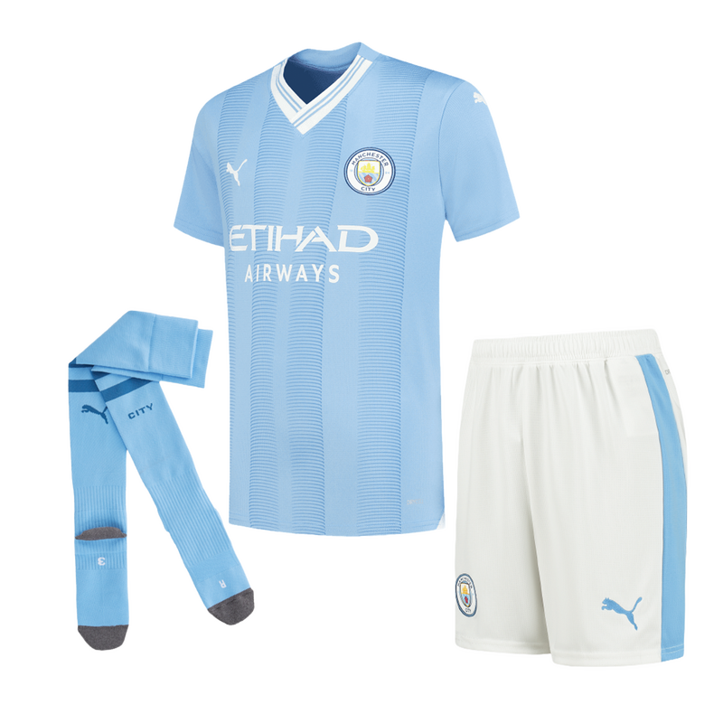 Kit Completo Local del Manchester City 23/24 para Niños - 