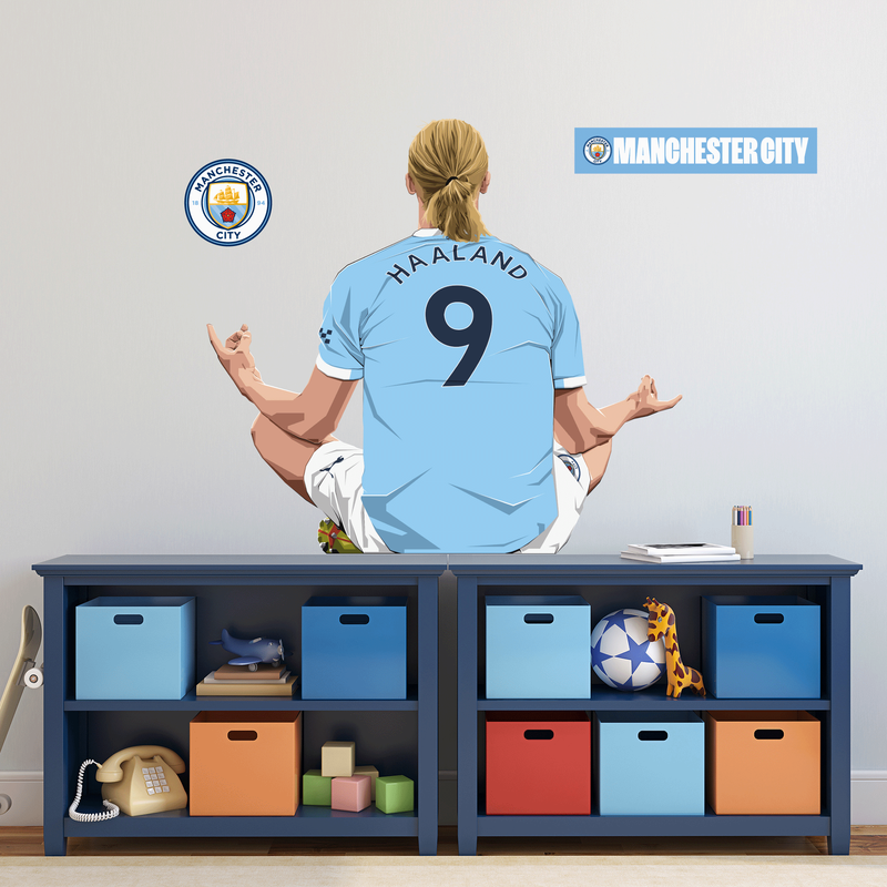 Manchester City Haaland 25/26 Illustration Wall Sticker  - STD