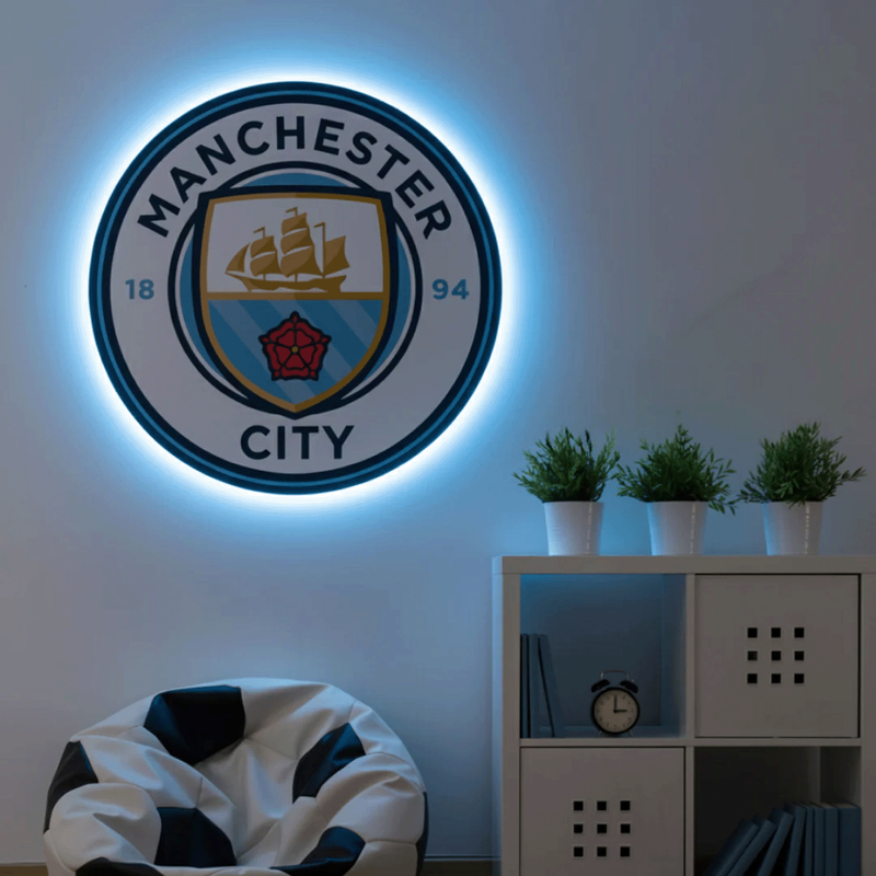 Manchester City Crest LED WallLite - STD