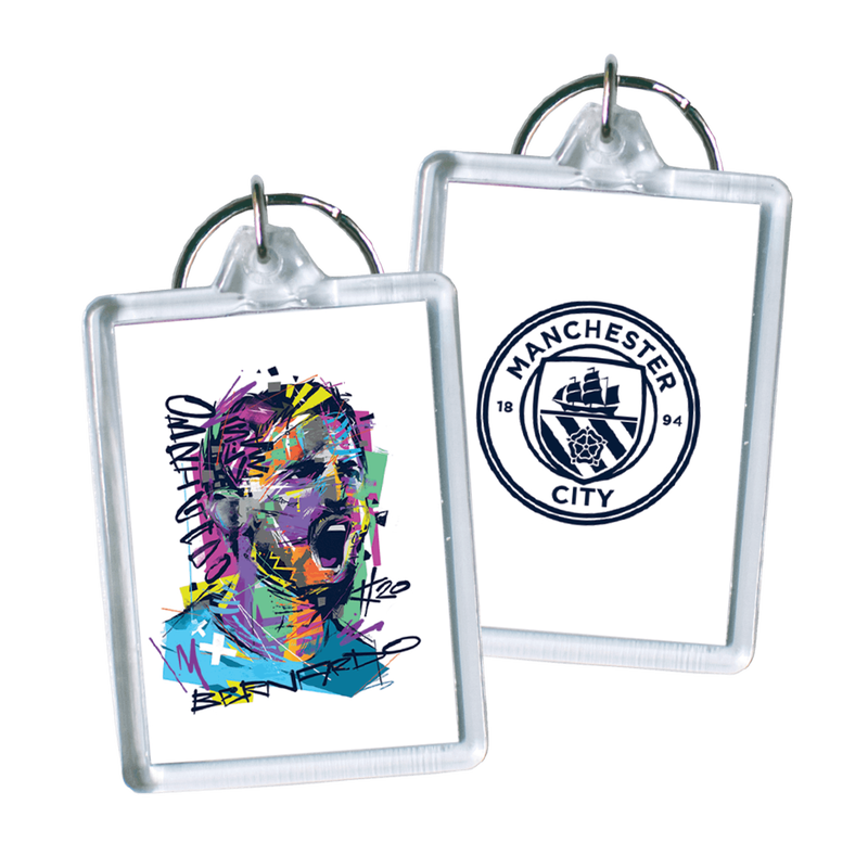 Manchester City Bernardo Keyring - White