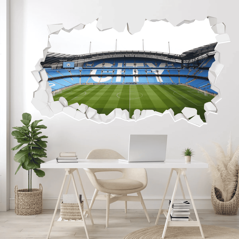 Manchester City Stands Broken Wall Sticker - STD