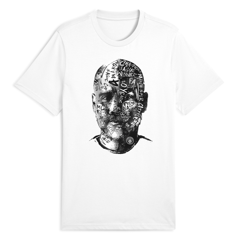 Manchester City Pep Decade Adults T-shirt - White