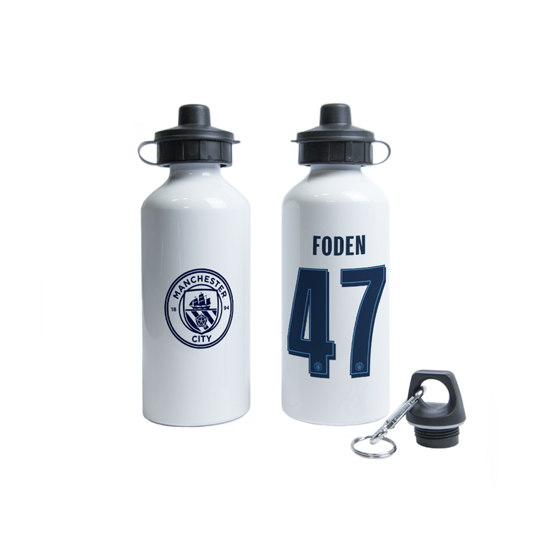 Man City Foden Water Bottle blue - Check out all Manchester City drinkware products online - Official Manchester City FC store