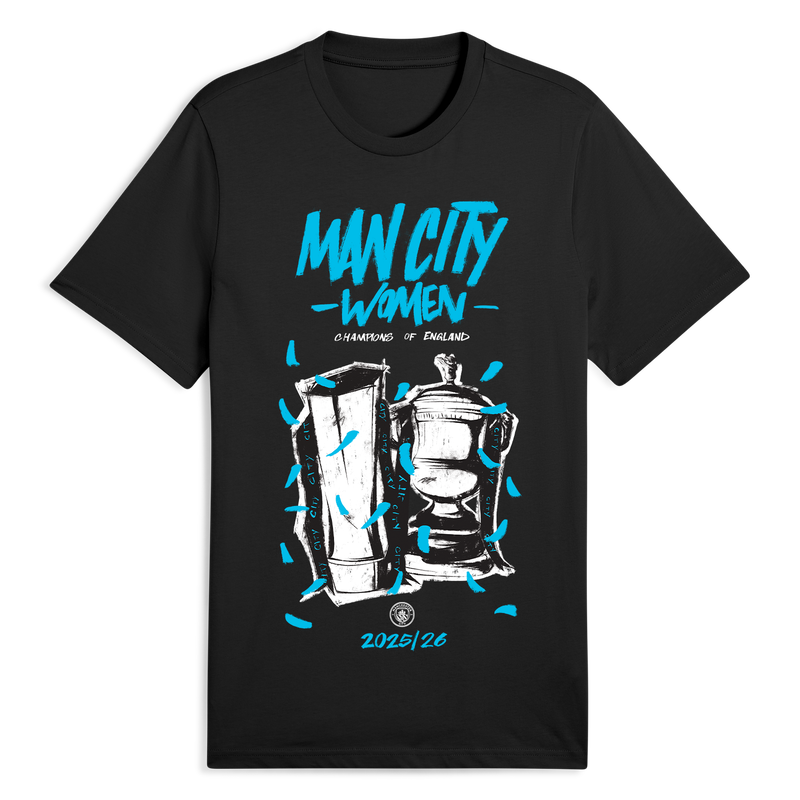 Manchester City Womens Double Kids T-shirt - Black