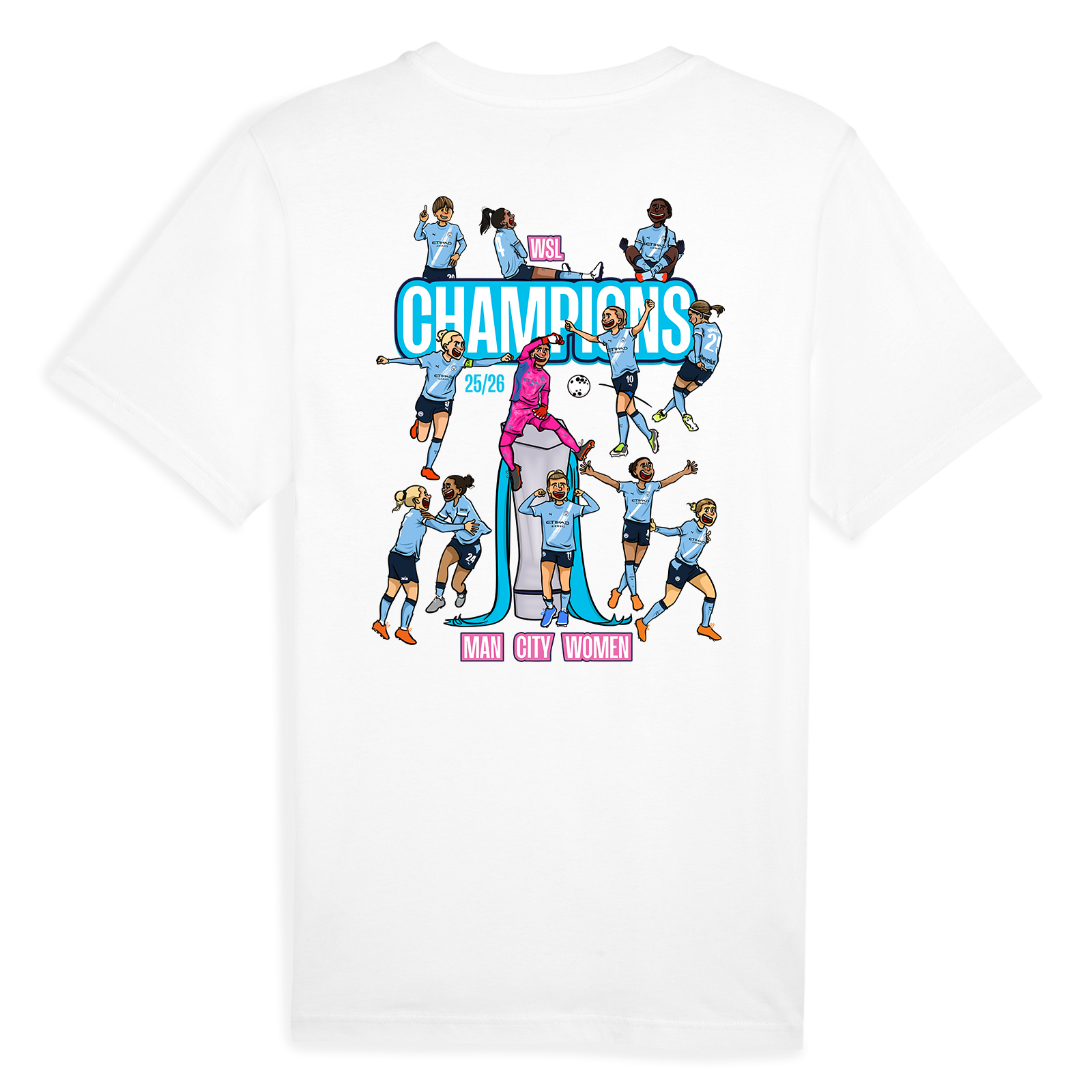 MANCHESTERCITY優勝記念ユニフォーム マンチェスター・シティ 大人用 WSL優勝 25/26 Tシャツ | Official Man