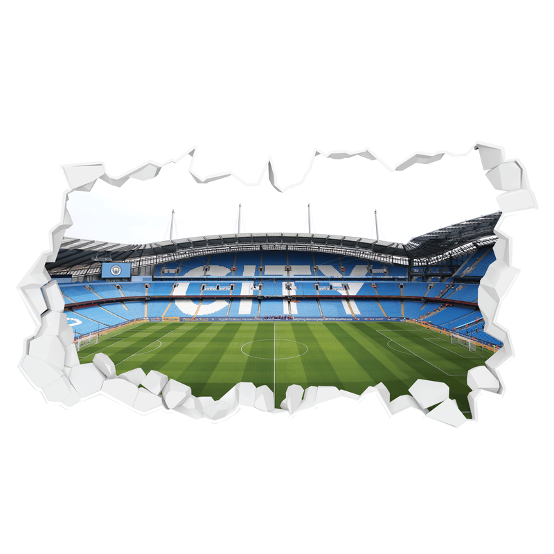 Manchester City Stands Broken Wall Sticker - STD